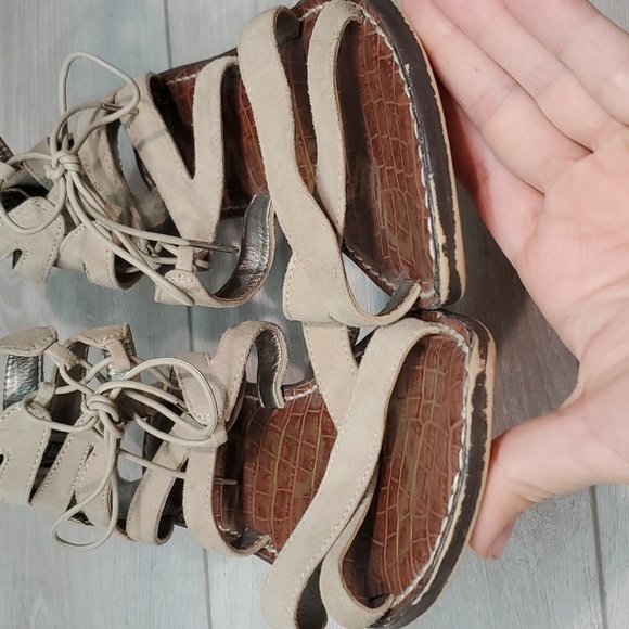 Sam Edelman Womens Katya Gladiator Suede Zip Back Lace Up Sandals shoes sz 8M - Picture 6 of 12